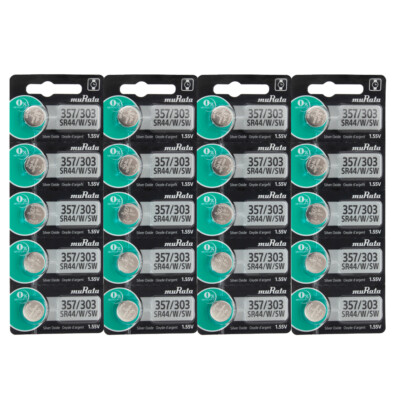 20 Original Murata Replaces Sony SR44SW 357 303 Button Batteries