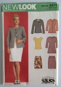 SIMPLICITY #6874 MISS SIZES 8-10-12-14-16-18 JACKET TOP & SKIRT PATTERN UNCUT
