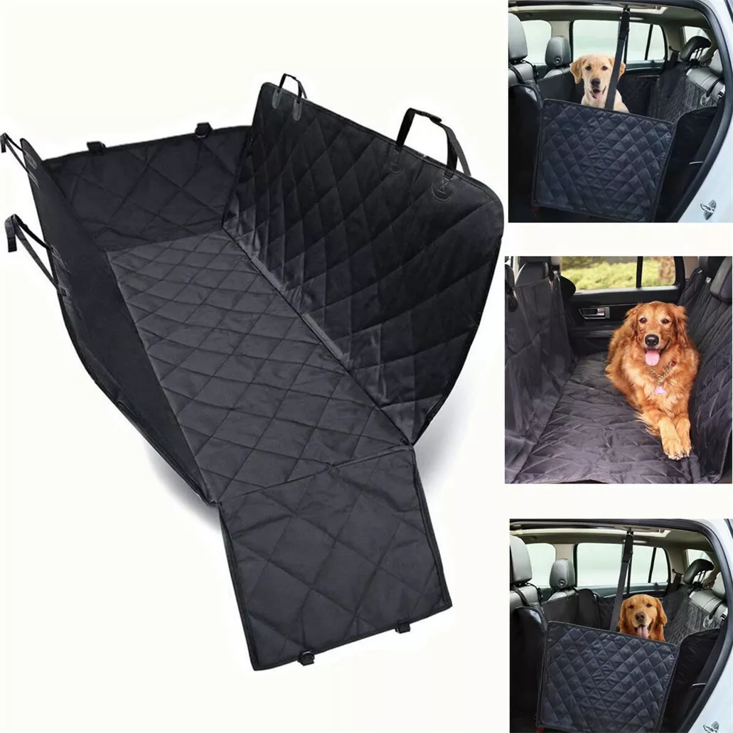 4 - in-1 Dog Car Seat Cover, Scratchproof Pet Car Seat Cover with Mesh  Window/2 Seat Belts, OKMEE Convertible Dog Hammock Nonslip Dog Back Seat  Protector for Cars Trucks SUV 