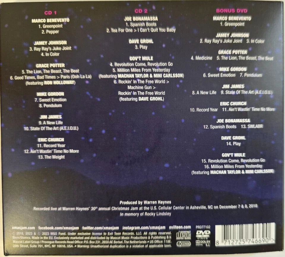 Warren Haynes Presents: The Benefit Concert Volume 2 x CD / DVD edition Foto 2 de 4