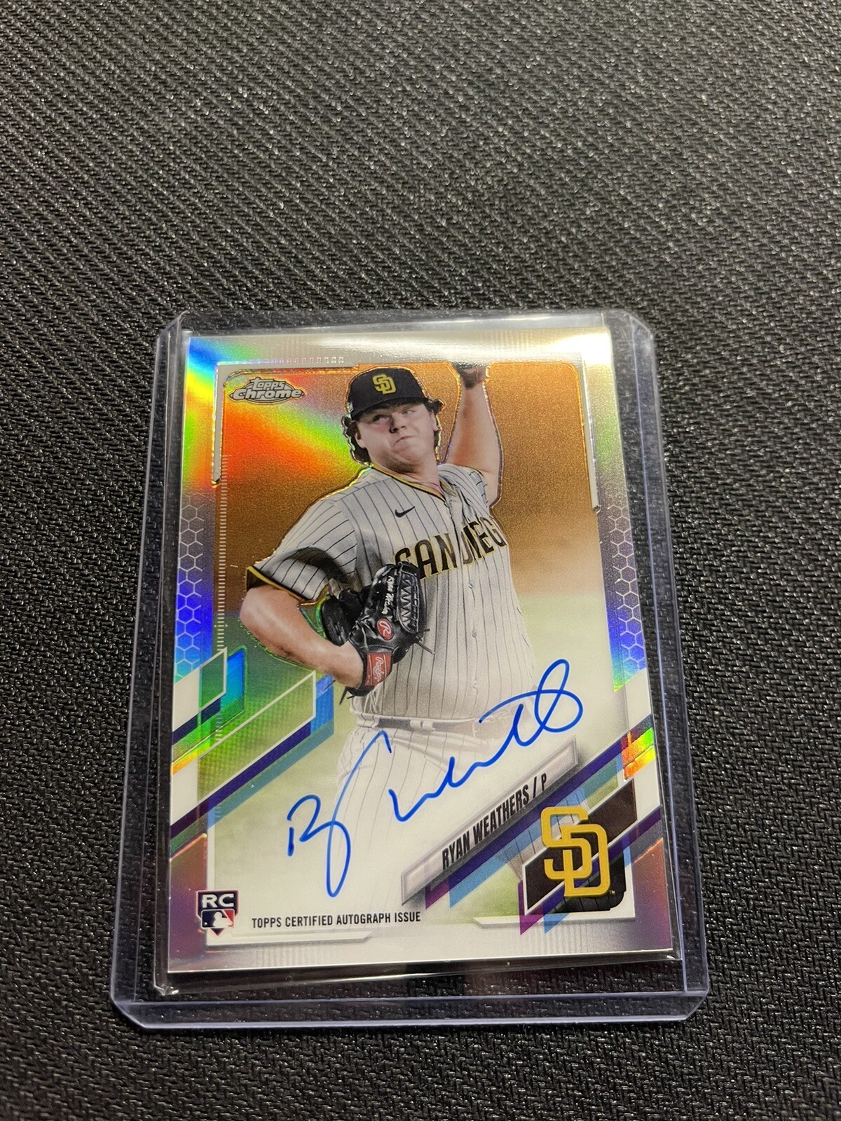 2021 Topps Chrome Ryan Weathers #RA-RW RC - REFRACTOR ROOKIE AUTO #043/499