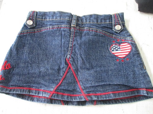 Pantalones de mezclilla POLO ASSN para niñas, talla 6, rojo blanco y azul - Imagen 2 de 5