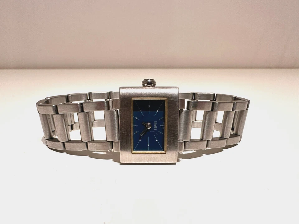 RETRO BEAUTIFUL TV MODEL ALL MAT STAINLESS STEEL LADIES QUARTZ WATCH "ESPRIT" - image 3 of 4