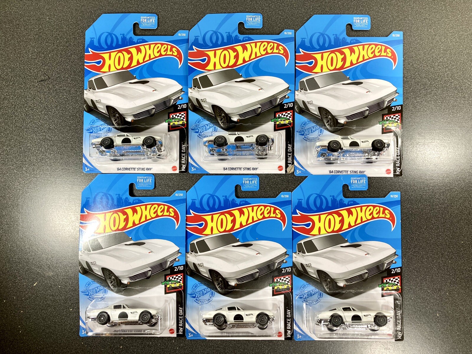 2021 Hot Wheels ‘64 Corvette Sting Ray (LOT OF 6) 2/10 GTB88-M9C0G Mattel NEW!
