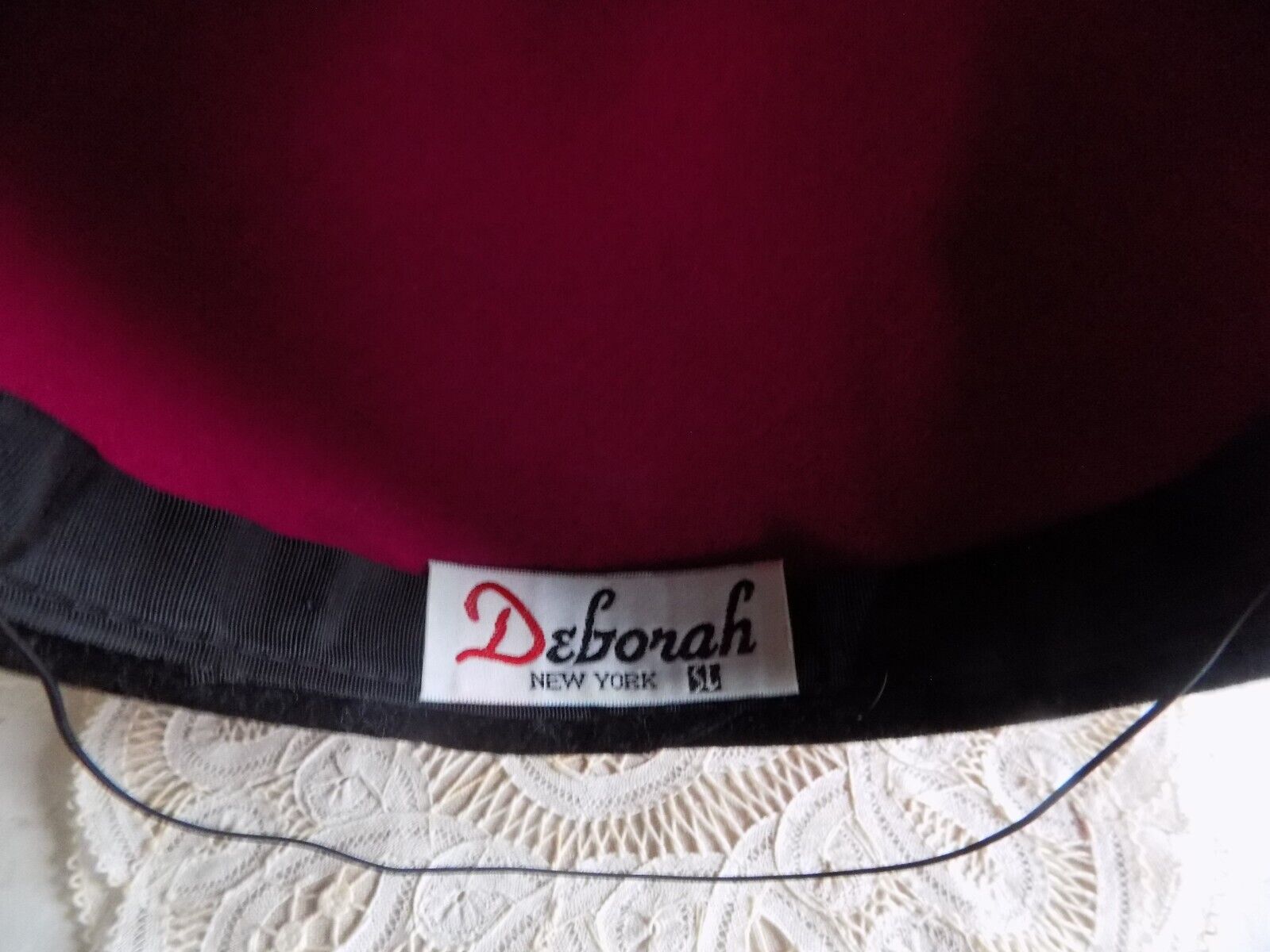 Vintage Deborah of New York Hot Pink Wool Hat wit… - image 5