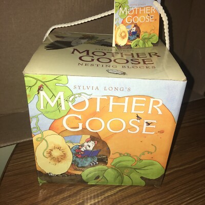 Mother Goose Nesting  Blocks ABC s And Numbers Sturdy Cardboard  Set of 10