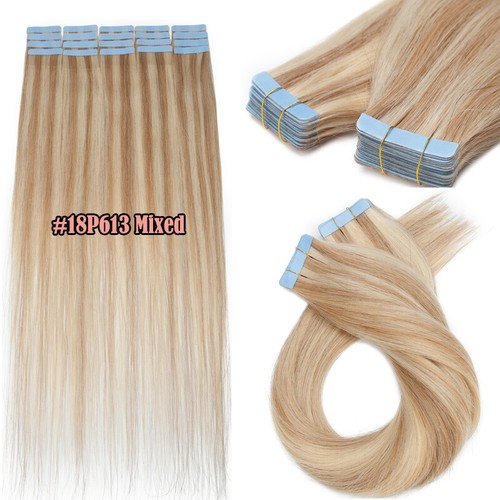 150g Tape In THICK Glue REAL 100% Remy Human Hair Extensions FULL HEAD 12-24Inch - Picture 28 of 33