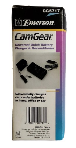 Emerson CamGear Universal Quick Battery Charger & Reconditioner Model CG 5717 - Picture 6 of 9