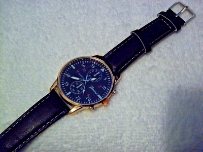 GENEVA Quartz Wristwatch for Men Luxury, Business, Sports, COLOR BLACK BAND
