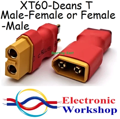 XT60 to Deans Female-Male Adaptor Female-Female Connector RC Scooter UK SELLER