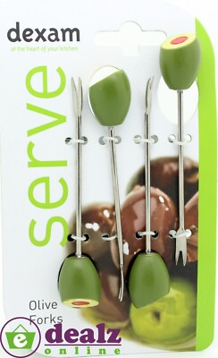 Dexam Olive Gabel Cocktail Pickle 4er Set