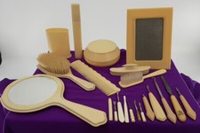 Celluloid Vanity Set 21 Pieces 1910-1920 Manicure Tools Pyralin Set Art Deco