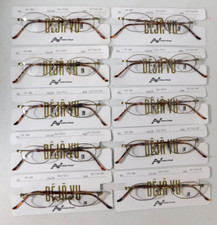 VINTAGE 10 Pc. LOT DEJA VU 899 ANT. GOLD 43/22 EYEGLASS FRAME LOT NOS HU1 
