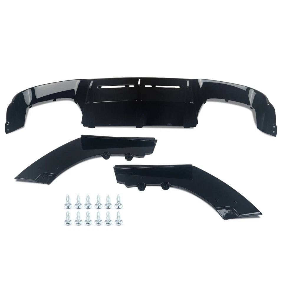 PARA BMW F87 M2 M2C 2016-2020 DIFUSOR PARACHOQUES TRASERO NEGRO BRILLANTE Foto 3 de 4
