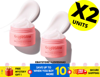 GLAD2GLOW Pomegranate 5% Niacinamide Brightening Moisturizer | (30g) X 2