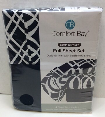 Comfort Bay Full 4- Piece Sheet Set- Chose Design, Free Shipping
