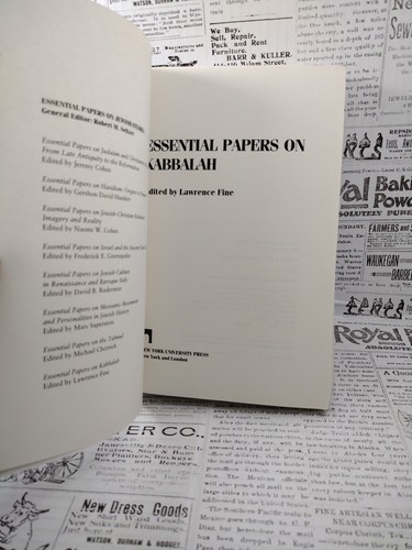 Essential Papers on Kabbalah by Lawrence Fine (English) Paperback Book - Foto 5 di 18