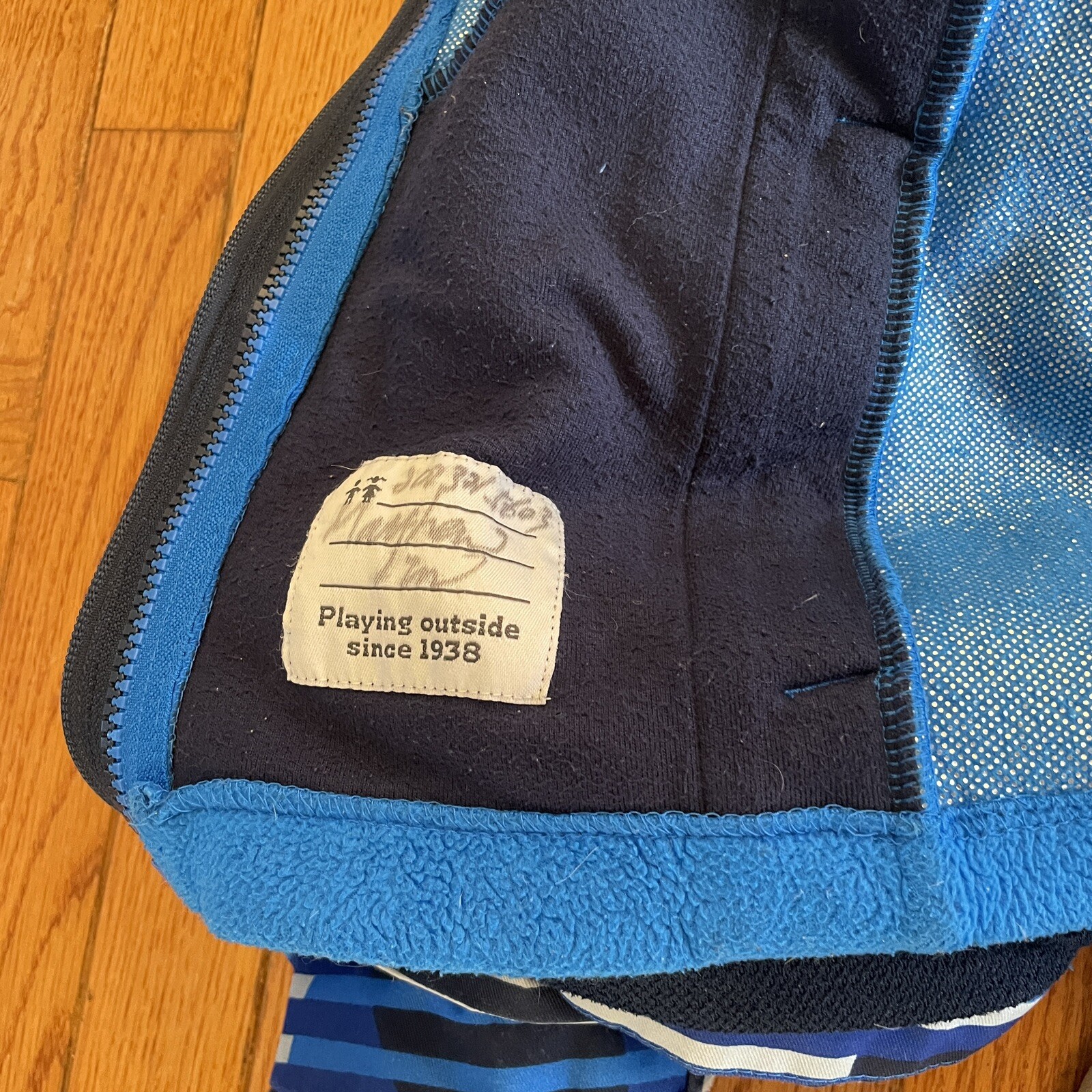 Columbia Arcadia Jacket Size  10/12 Blue White Full Zipper Medium Boys Girls Kid