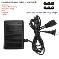Foot Control Pedal Power Cord 033770217 Compatible with Janome Sewing Machine