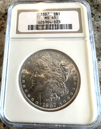 1887-P MS65 NGC MORGAN SILVER DOLLAR 🔥PREMIUM QUALITY 🔥SUPERB EYE APPEAL 🔥