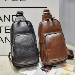 Men-039-s-Faux-Leather-Sling-Bag-Chest-Pack-Shoulder-Backpack-Daypack-Single-Strap
