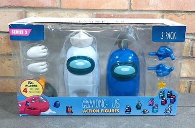 Among us Action Figuren Crewmate Serie 2 große Größe grau & blau Zubehör