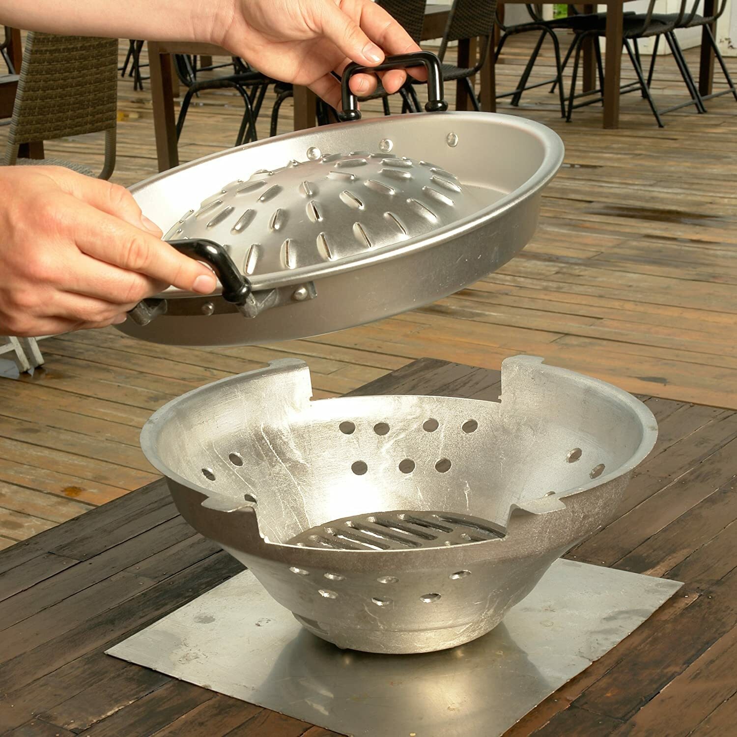 Parrilla tailandesa, barbacoa tailandesa, barbacoa coreana, Muh Ka Ta, fondue de mesa tailandesa