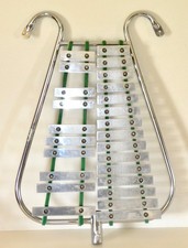 Vintage JENCO A440 Marching Band Glockenspiel 25-Bar 2-Octave Vertical Bell Lyre