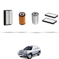 Hoffcar Wartungsset - 4 Filter FüR Hyundai Santa FE I 2.0 Crdi 107KW Ab 2003