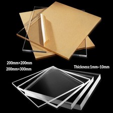 Clear Plastic Perspex Sheet Hard Guard Screen 1mm~10mm Thick Size Customizable