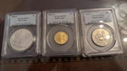 Lot of 3 coins PCGS  MS70 2008 Bald Eagle, P  $1 Silver ,W $5 GOLD, S 50C CLAD