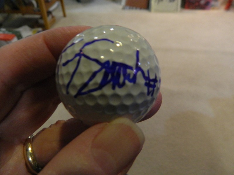 Basketball # 34 Tony Smith signed Golf Ball Marquette Warriors and L.A Lakers