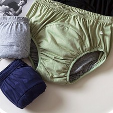 Mens Incontinence Pants Cover Up Diaper Cover Daily Reusable Washable Shorts