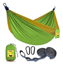 SZHLUX Camping Hammock Double  Single Portable Hammocks w/2 Tree Straps by IDW