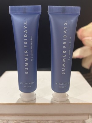 (2) Summer Fridays Travel Jet Lag Mask Hydrator .5 oz ea = 1 oz NWOB! 