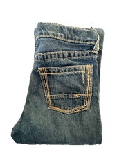 Ariat B5 Slim Jeans Boys 16 Blue Medium Wash Straight Leg Embroidered Pockets