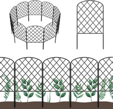 10 Pack Decorative Garden Fence, Total 10Ft L X 24In H No Dig Animal Barrier