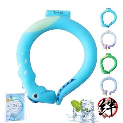 Cool Neck Ring 24°C Natural Freezing S Blue Dinosaur