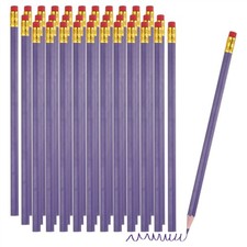 Erasable Colored Pencils, 48 Pcs Oil Color Pencils with Erasers, Purple