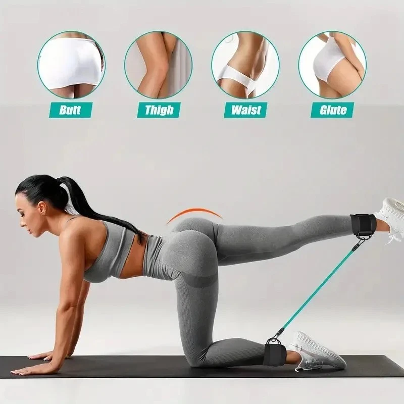 Resistance Bands Ankle Straps Set Fitness Workout Gym Hips Weight Loss Fat Burn