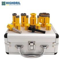 10pcs/box Diamond Drilling Core Bits Set Cut Marble Ceramic Hole Saw Cutter Tool