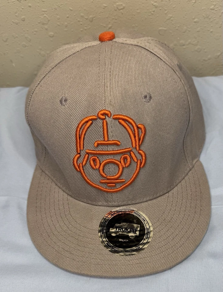 Gorra de béisbol Trukfit Snapback Flat Bill naranja gris patinador niño contorno Foto 2 de 4