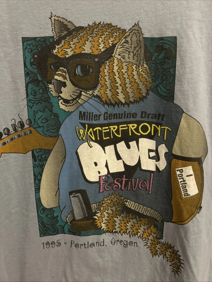 Camisetas vintage años 90 Portland Blues Fest XXL Foto 3 de 4