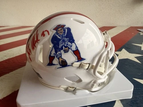 Rob Gronkowski signed PATRIOTS Throwback Mini helmet. Gronk Autograph COA