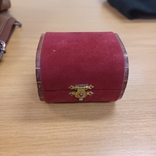 Scatola confezione per anello Gobbi in legno e velluto Cm 7x6x7