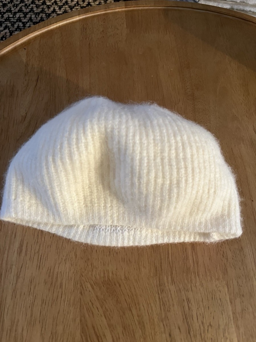 Vintage Aris Angora Wool Beanie Toque Beret Knit Hat Soft 