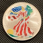2000-P U.S. AMERICAN SILVER EAGLE DOLLAR - COLORIZED - BU!