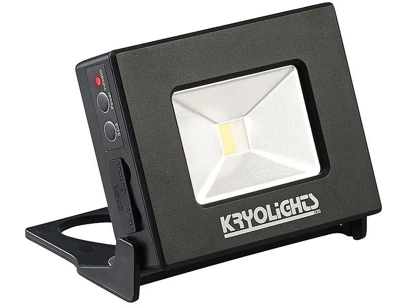 KryoLights 2in1 LED-Fluter 10W 400lm & Powerbank 4000mAh mit Solarpanel IP44 - Bild 3 von 4