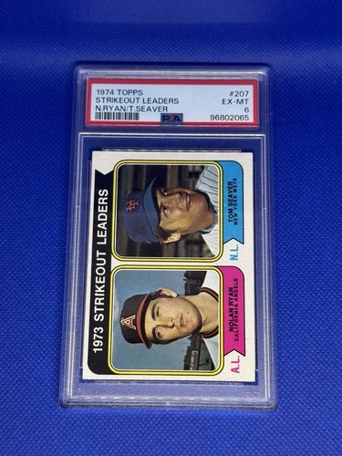 1974 Topps Nolan Ryan Tom Seaver #207 PSA 6