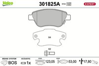 Valeo Bremsbelagsatz Scheibenbremse Expert 301825A FüR Opel Corsa S07 Adam M13